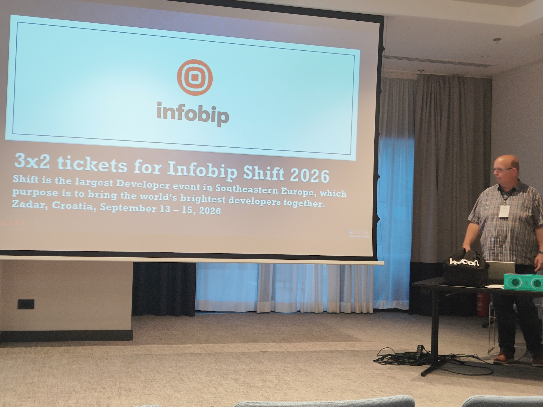 Infobip Shift ticket prize announcement